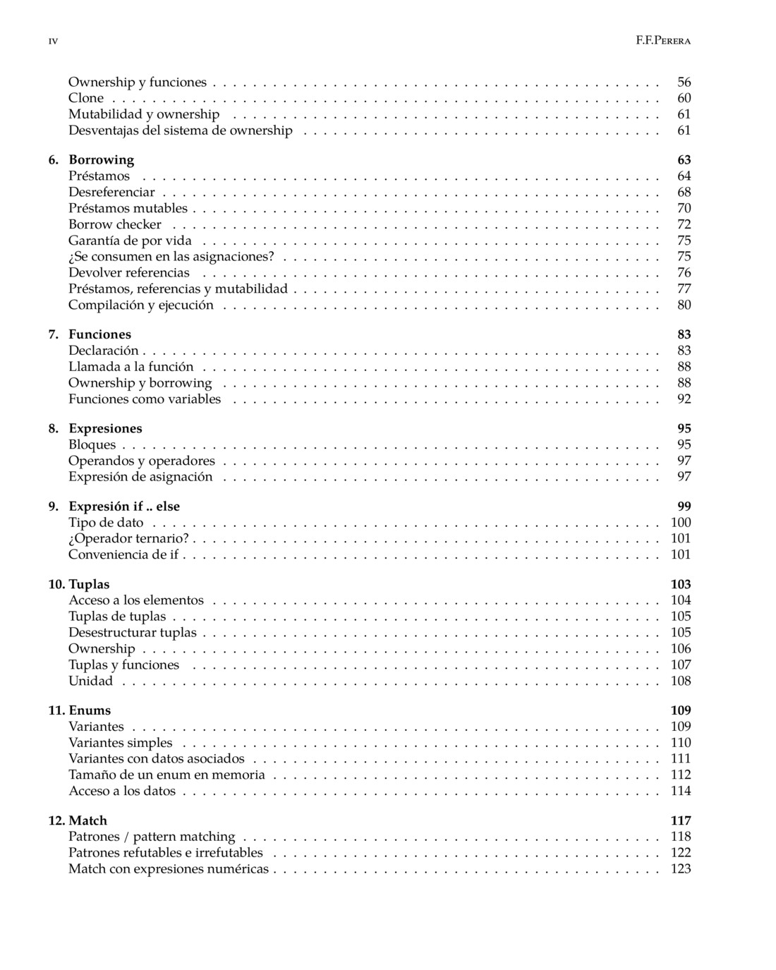 Índice de contenidos de Rust para terrícolas